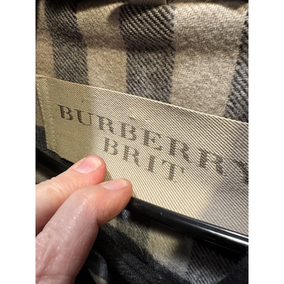 Burberry Brit Finsdale Wool Duffel Coat Leather Toggle Fasteners Size 8 - Picture 9 of 13
